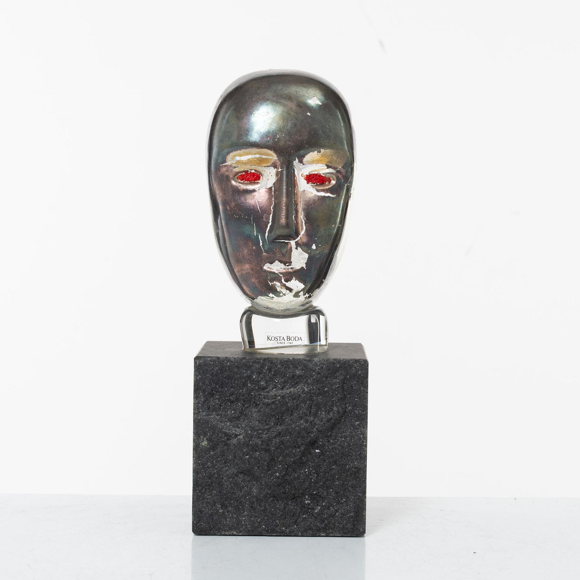Bertil Vallien, skulptur, glas, "Brains", Kosta Boda.