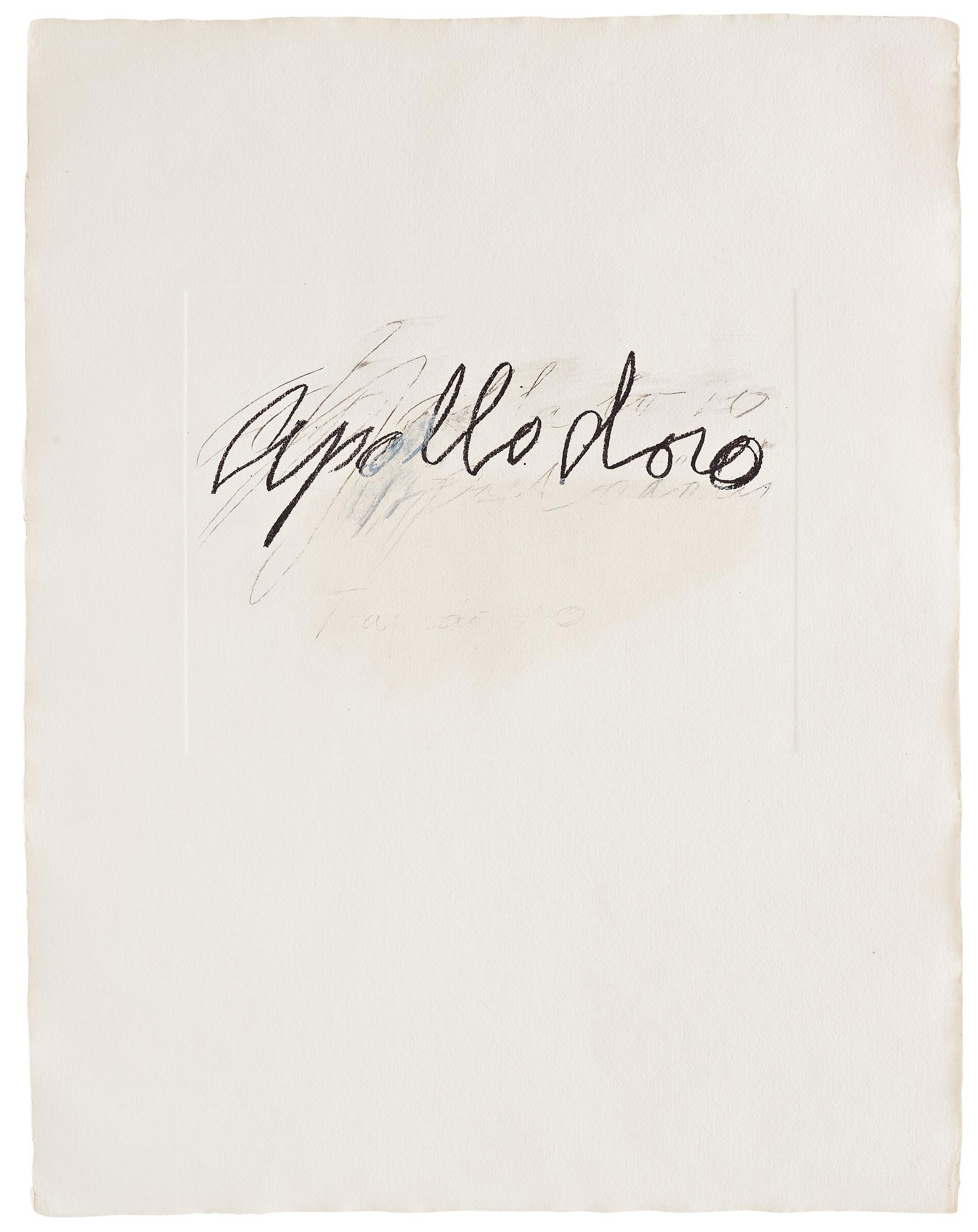 Cy Twombly, "Apollodoro" from "Six Latin Writers and Poets".