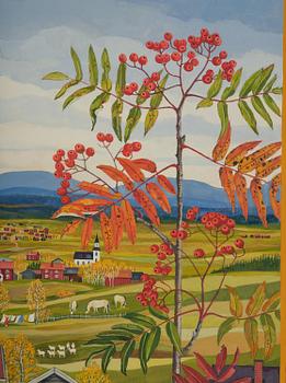 Stina Sunesson, "Jag målar rönnbär" (I paint rowan berries).