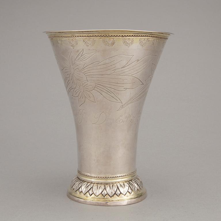 BÄGARE, silver, Olof Sedin, Gävle 1793. Vikt ca 305 gram.