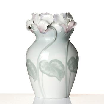 Waldemar Lindström, & Karl Lindström (1865-1956), a porcelain vase, Rörstrand, ca. 1900.