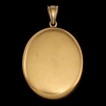 BERLOCK, 14k guld med fasettslipad diamant och onyx, trol Ryssland, 1900-tal. Vikt 27 g.