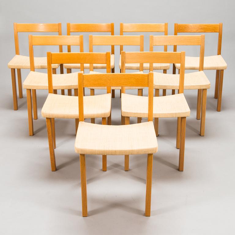 Olavi Hänninen, A set of 10 'Tuomas' dining chairs,  for Huonekalu Mikko Nupponen, Finland 1950s.