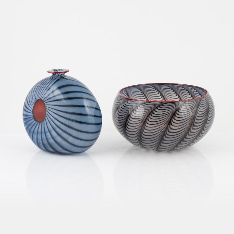 Sven-Åke Carlsson, Transjö, bowl and glass. Unique.