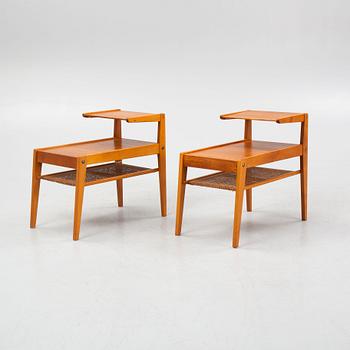 A pair of Swedish Bedside Tables, AB Emil Lindvall, Nybro 1961.