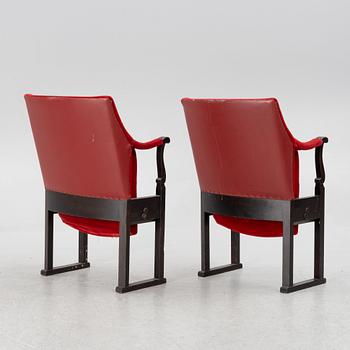 Carl Malmsten, armchairs, a pair, "Konsert", Nordiska Kompaniet's workshops, Nyköping, circa 1926.