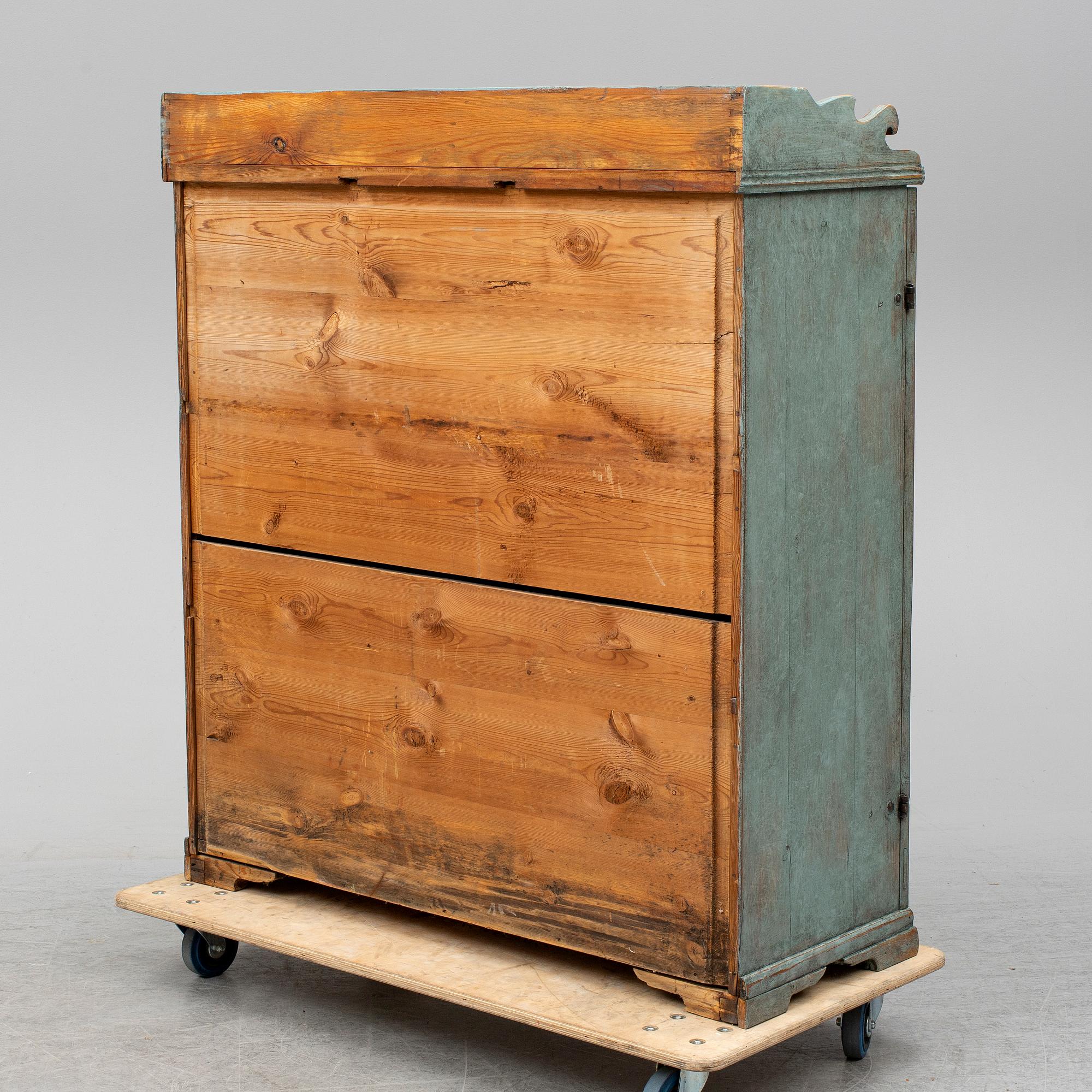 A first half of the 19th century painted cupboard.