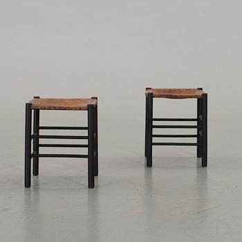 A PAIR OF STOOLS SECOND HALF OF 20TH CENTURY,