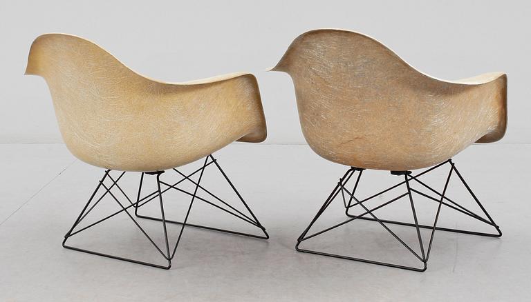KARMSTOLAR, ett par, LAR / Cat Cradle, Charles och Ray Eames, Herman Miller, USA, 1950-tal.