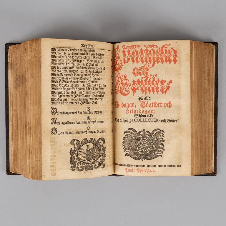 Swedish Hymnals 1742, 1804, 1824.