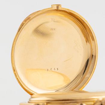 Pocket watch, 18K gold, 49,5 mm.