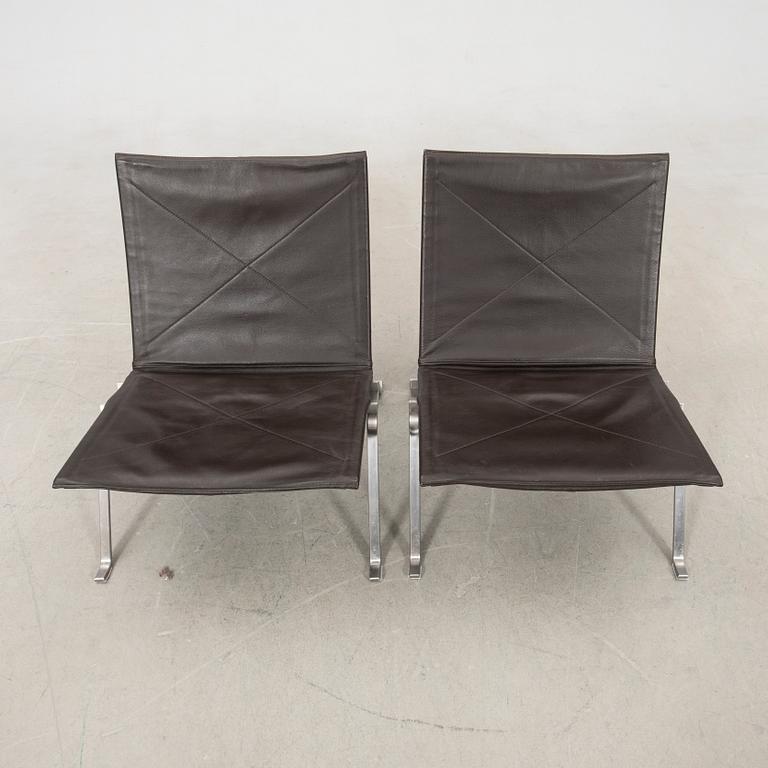 Poul Kjaerholm, armchairs 1 pair, "PK22" for Fritz Hansen Denmark 2003.