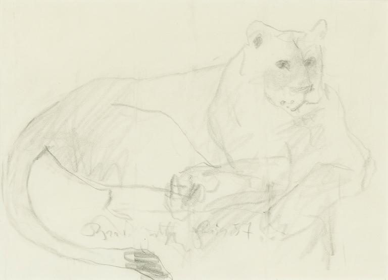 Bror Hjorth, Reclining Lioness.