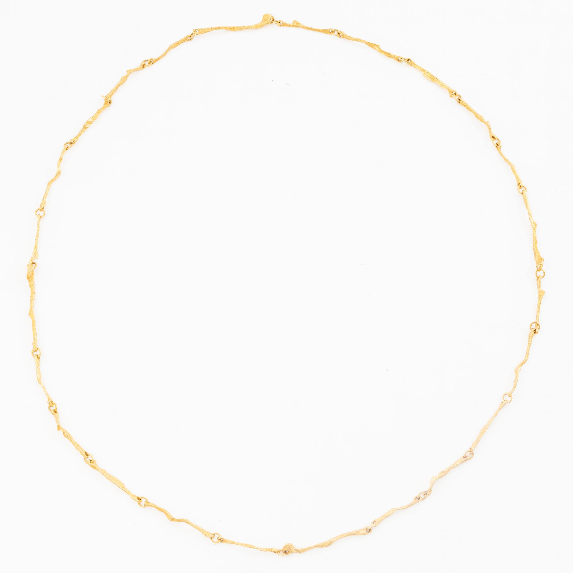 Björn Weckström, Necklace, 18K gold, for Lapponia. Finland.