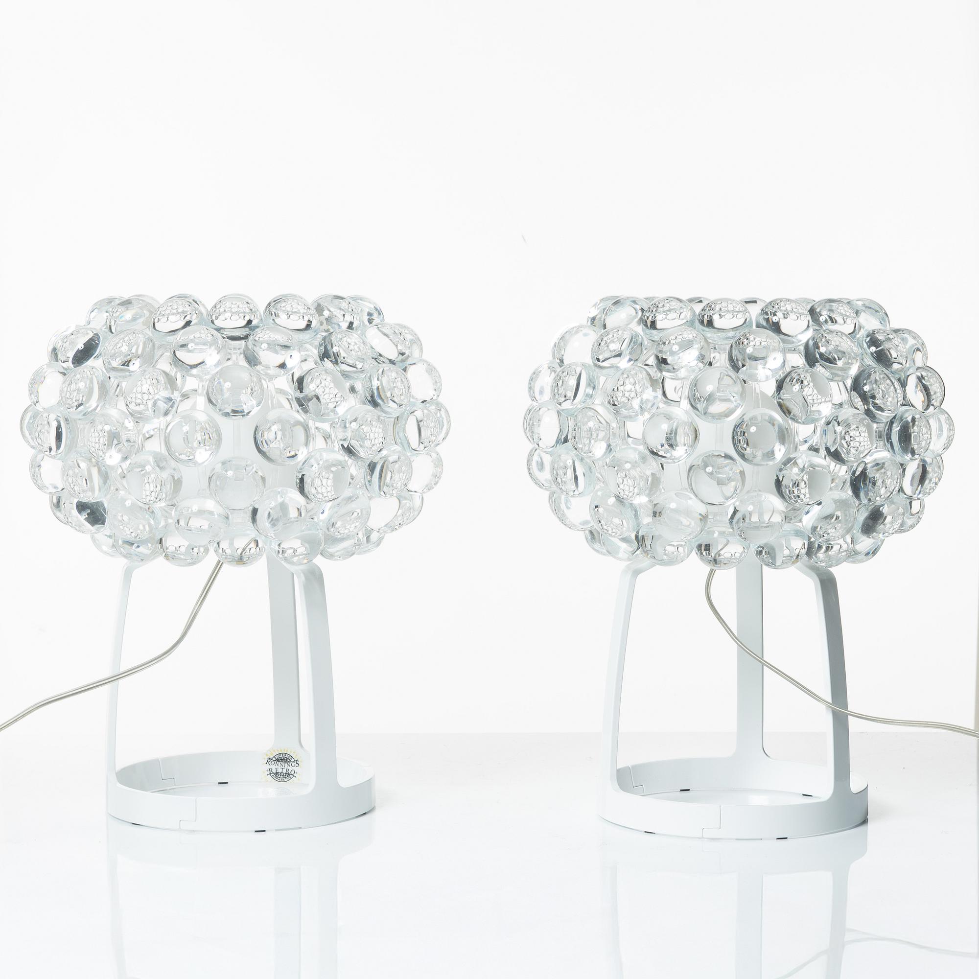 Patricia Urquiola & Eliana Gerotto, bordslampor, ett par, "Caboche Piccola", Foscarini, Italien, efter 2005.