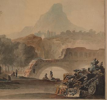 Louis Jean Desprez In the manner of the artist, Landscape with ruins.