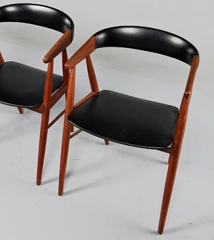 KARMSTOLAR, 4 st, troligen Bender Madsen och Ejner Larsen, Danmark, 1950-tal.