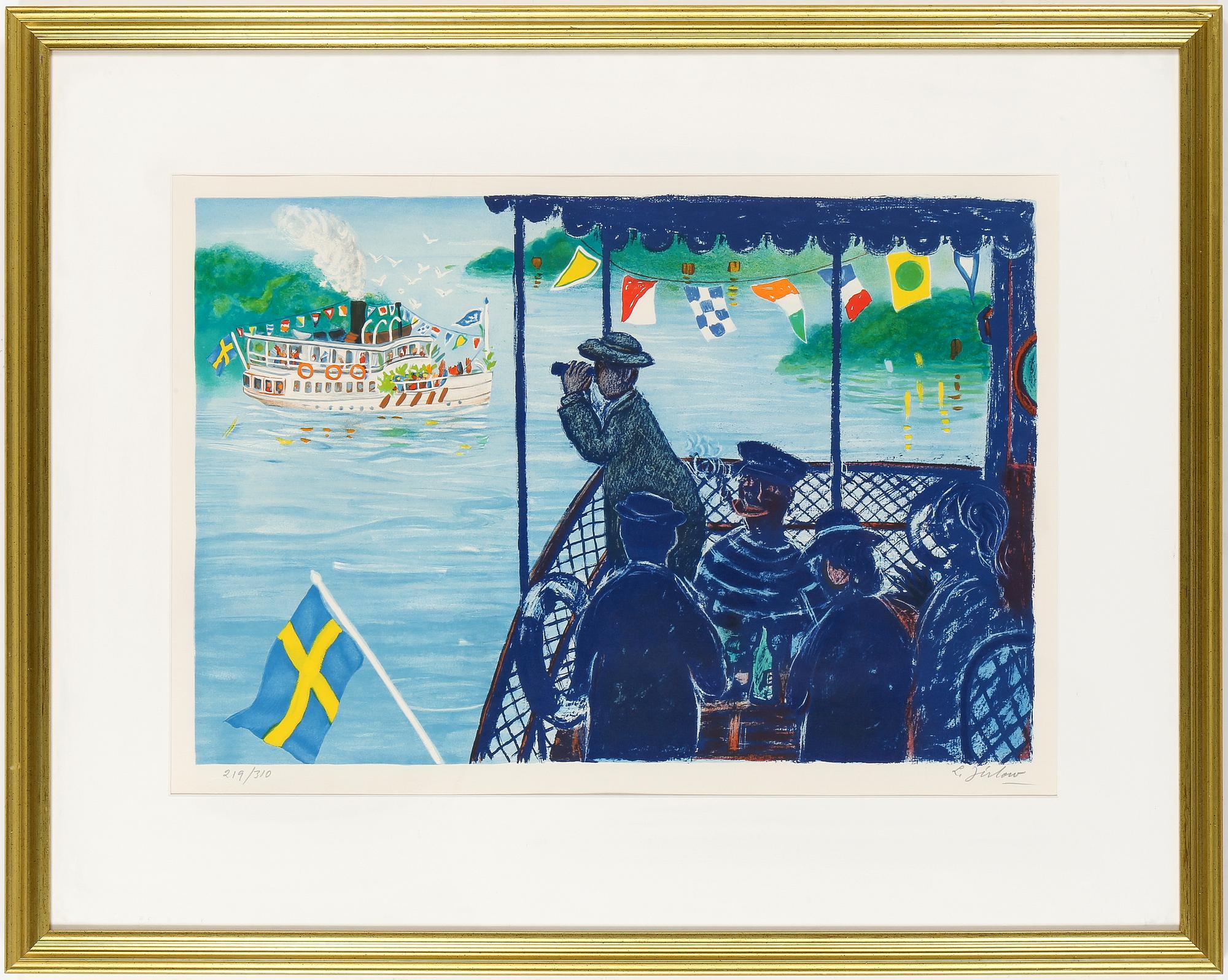 LENNART JIRLOW, färglitografi, signerad och numrerad 219/310.