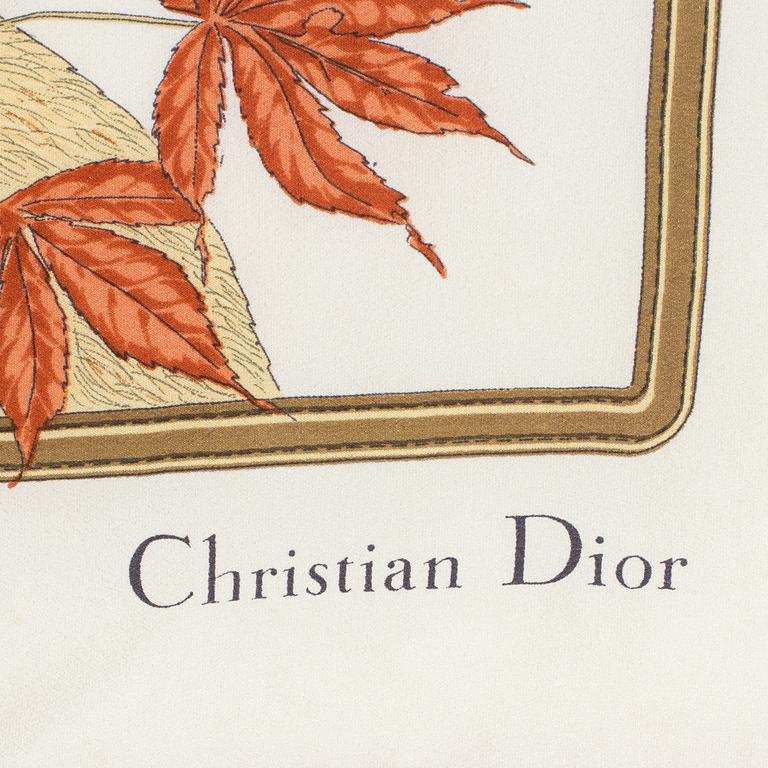 A silk scarf "Renard et fleurs" by Christian Dior.