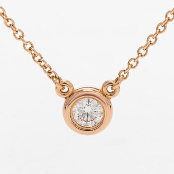 Tiffany & Co, Elsa Peretti, halsband, "Diamonds by the Yard", 18K guld med en briljantslipad diamant.
