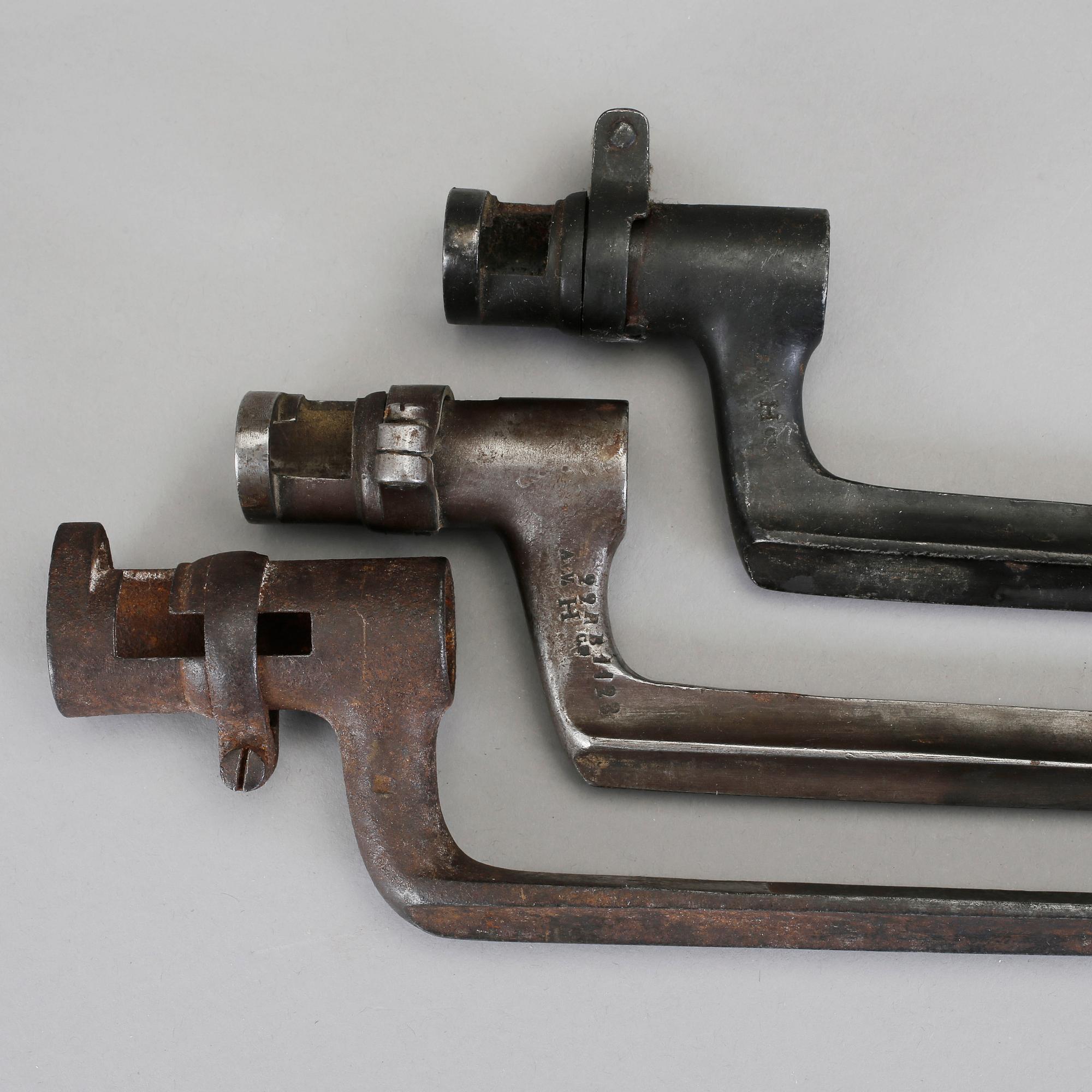 BAJONETTER, 8 stycken, 1800-tal.