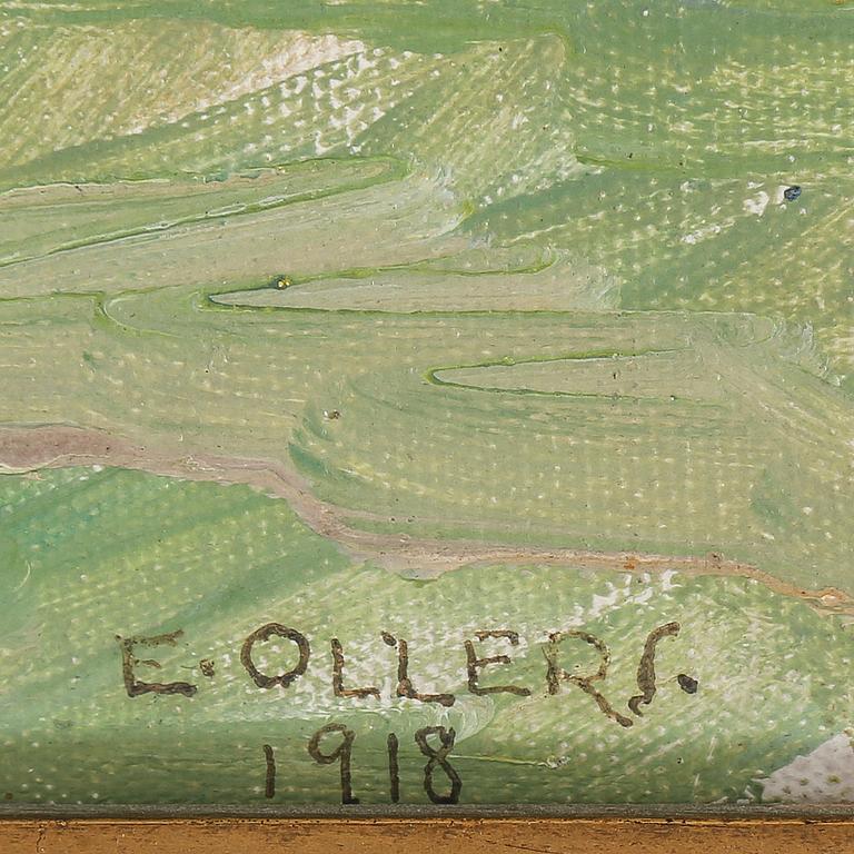 EDVIN OLLERS, olja på duk, signerad och daterad 1918.