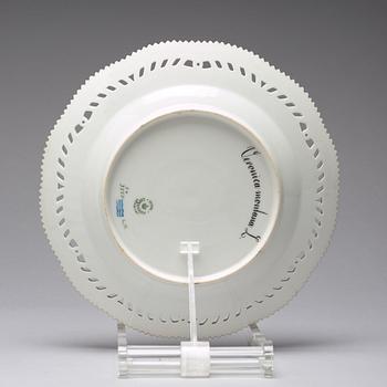 A set of six Royal Copenhagen "Flora Danica" dessert dishes, Denmark, mid 20th Century.