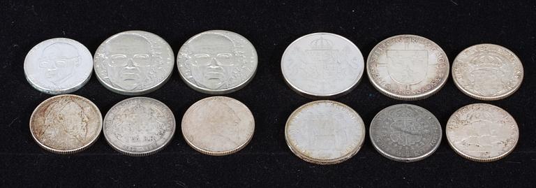 SILVERMYNT, MINNESMYNT SAMT SILVERTACKA, Boliden, 0,4983 kg. 15 st. Sverige o Finland, 1900-tal.