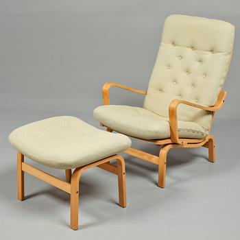 FÅTÖLJ med FOTPALL, Yngve Ekström, Swedese, 1900-talets andra hälft.