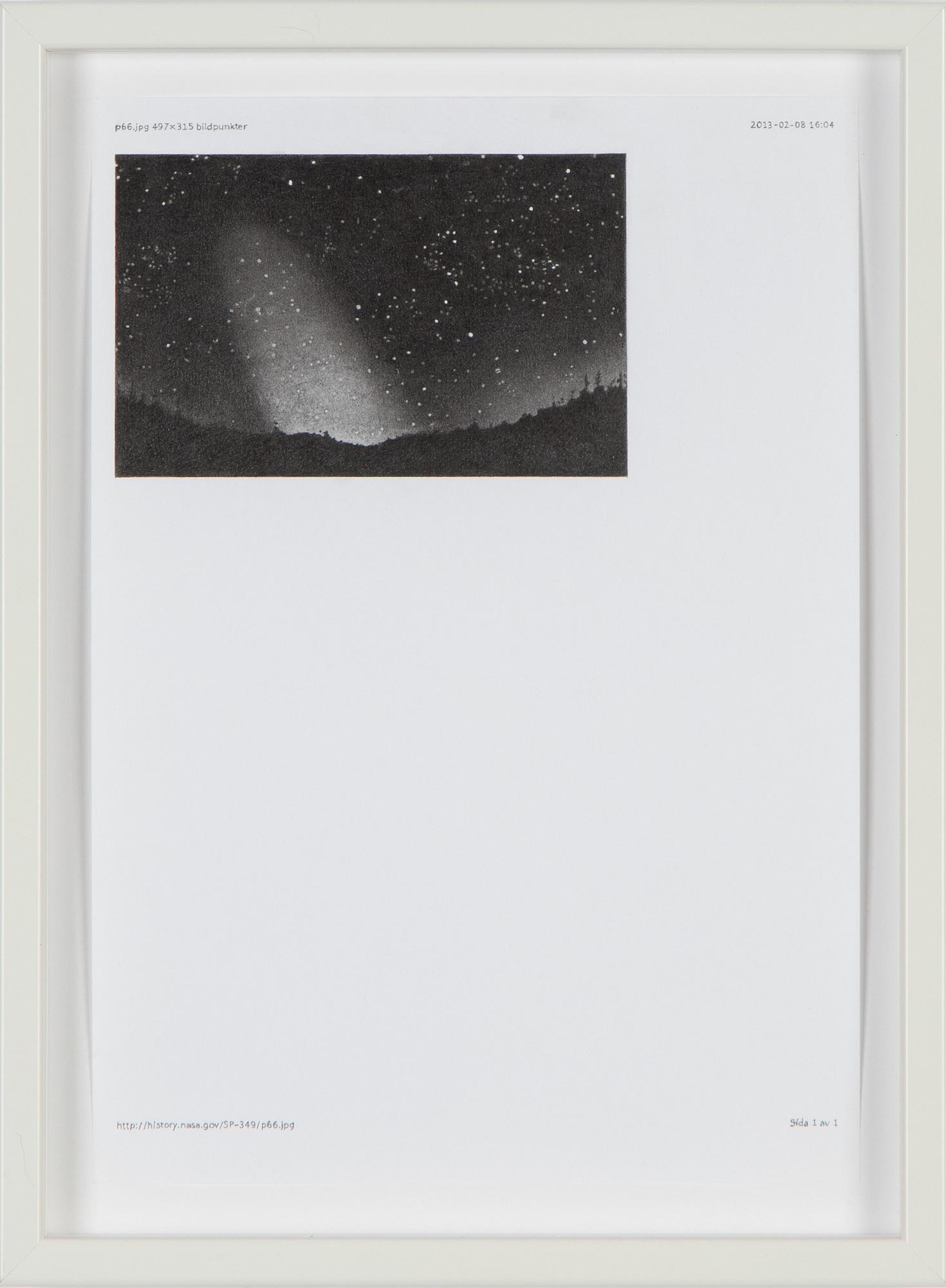 Jenny Åkerlund, pencil and charcoal powder on paper, signed and dated 2015 on verso.