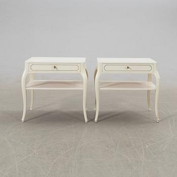 Bedside tables, a pair, mid-20th century.