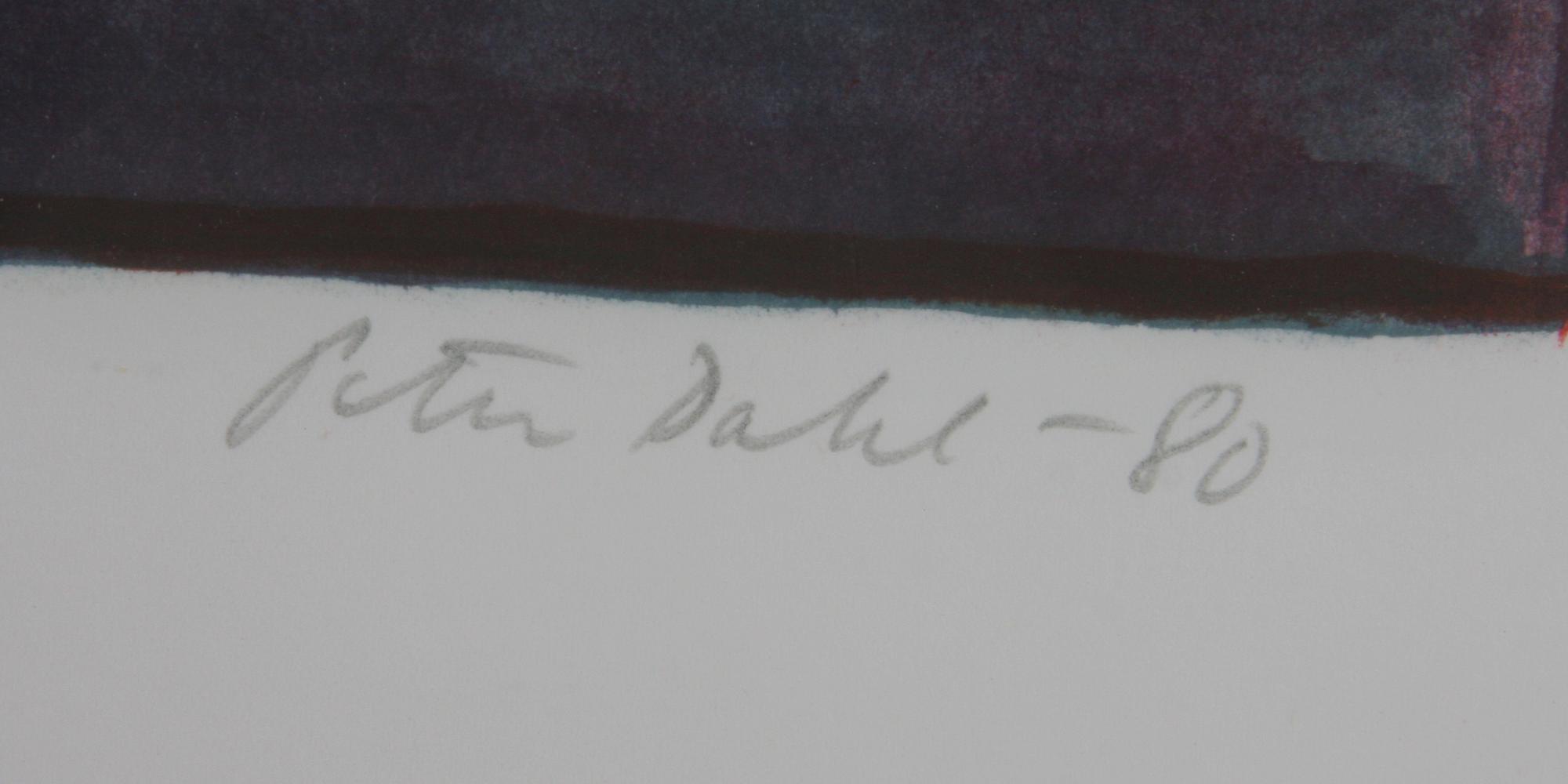 DAHL, PETER. Färglitografier, 2 st, sign o dat -80, numr e.a.