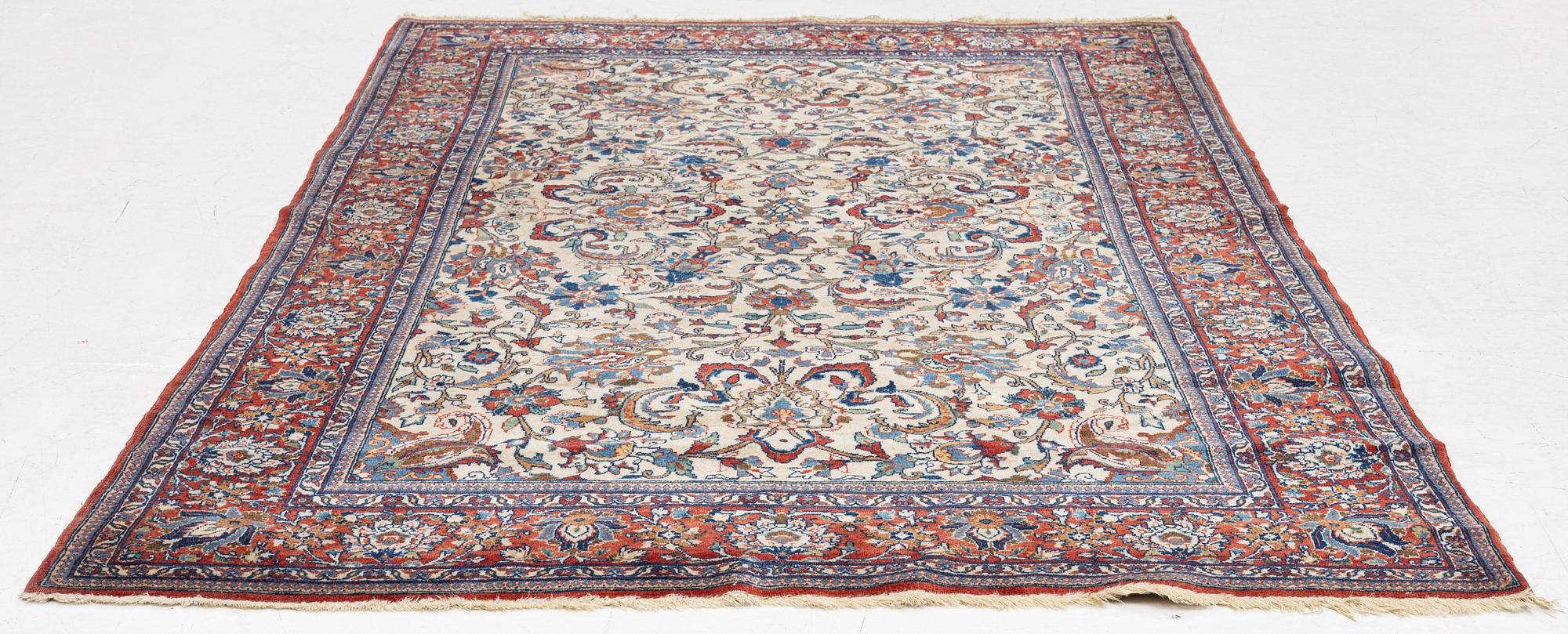 Matta, semiantik Najafabad, Isfahan området, ca 208 x 138 cm.