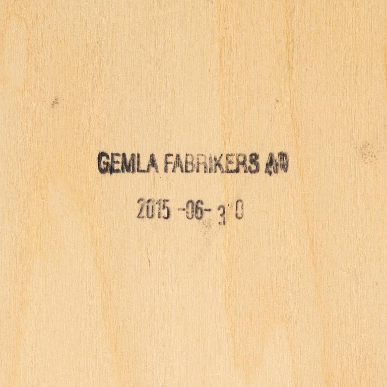 Front, a pair of beech 'Collage' chairs, Gemla, 2015.