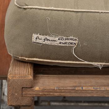 A second half of the 20th Century stained pine sunbed by Elsa Stackelberg, Fri Form.