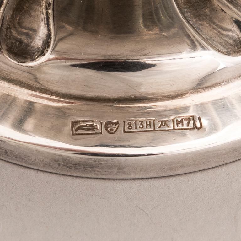 A 3-piece silver coffee set, Auran Kultaseppä oy, Turku 1961 and 1965.