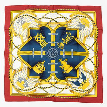 Hermès, a 'Grand Tenue' silk scarf.