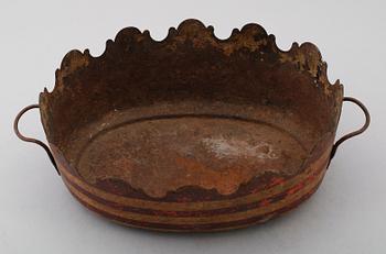 GLASSKÖLJARE, plåt, empire, tidigt 1800-tal.