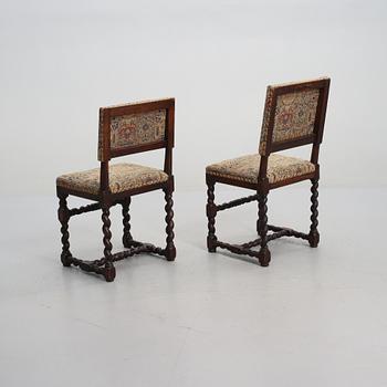 STOLAR, 12 st snarlika, barockstil, omkring år 1900.