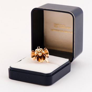 AN ELIS KAUPPI RING,  14K guld. Kupittaan Kulta, Turku 1973.