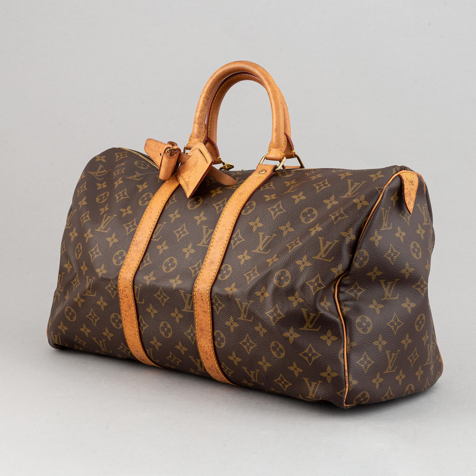Louis Vuitton, a monogram canvas weekend bag, 'Keepall 45', 1991.