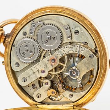 Fickur, Montandon Locle, savonett, 18K guld, 51 mm.