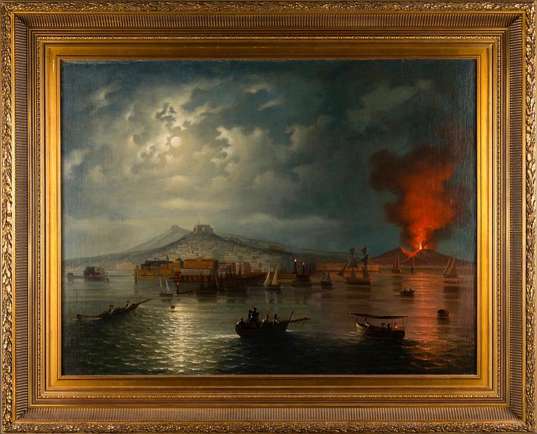 IVAN KONSTANTINOVITCH AIVAZOVSKI, HANS SKOLA, VESUVIUS OCH NEAPELBUKTEN.