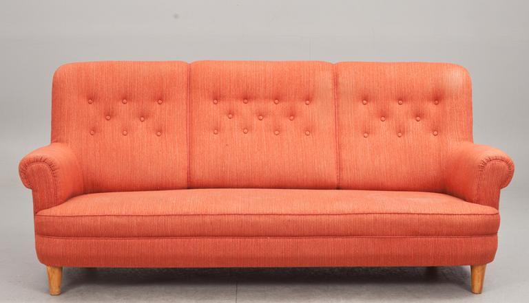 SOFFA, Carl Malmsten, brännmärkt. 1900-talets mitt.
