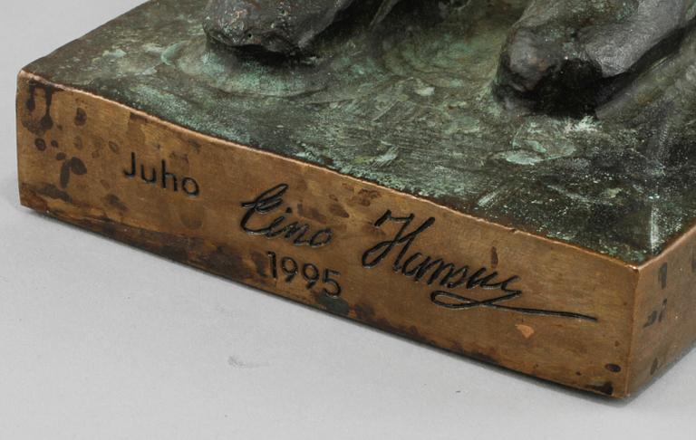 EINO HANSKI, skulptur, patinerad brons, signerad, daterad 1995.