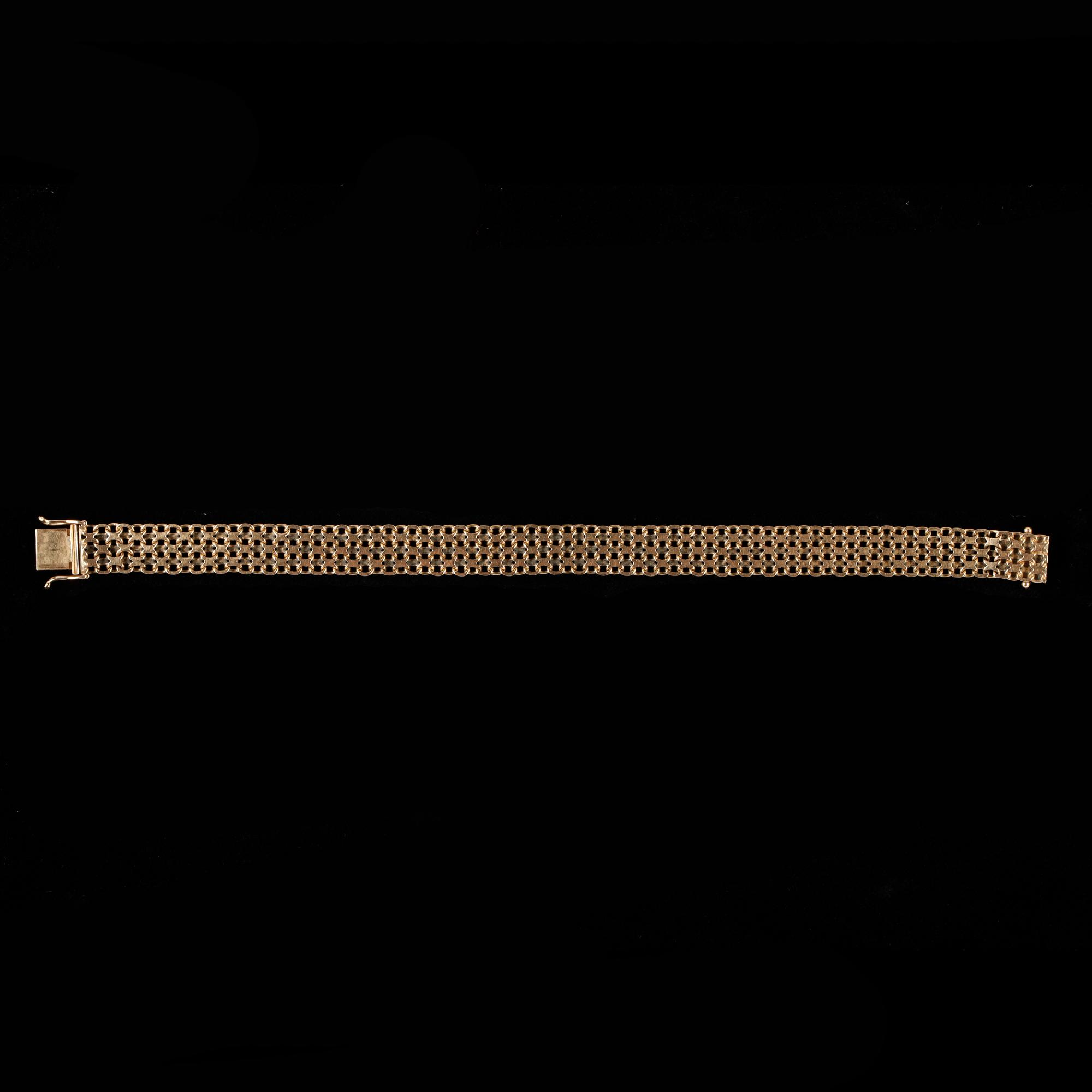 ARMBAND, 18k guld. BHG, Stockholm, 1957. Vikt 14,7g.