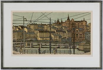 SVENOLOV EHRÉN, lithograph in colours, 1964, signed 41/150.