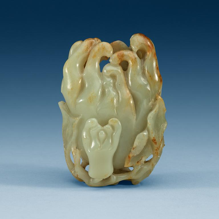 A Chinese nephrite figure of a finger citron.