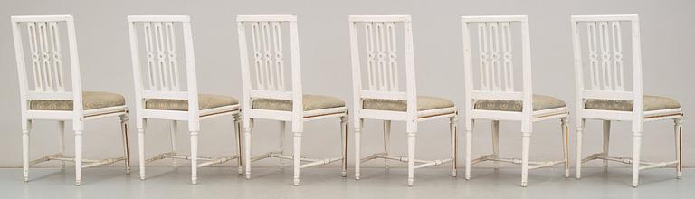 Six Gustavian chairs by A. Hellman.