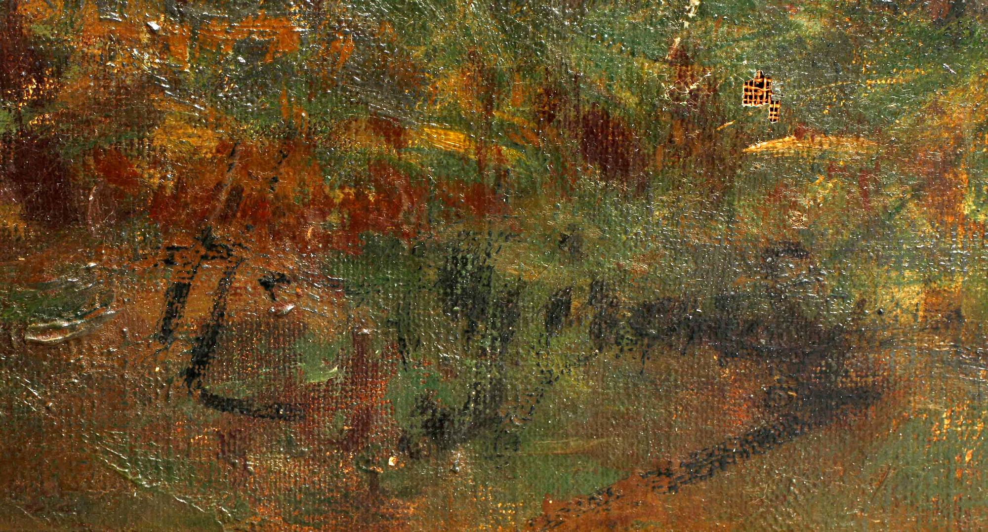 OKÄND KONSTNÄR, olja på duk, otydlig signatur, möjligen Ryssland. 1800/1900-tal.